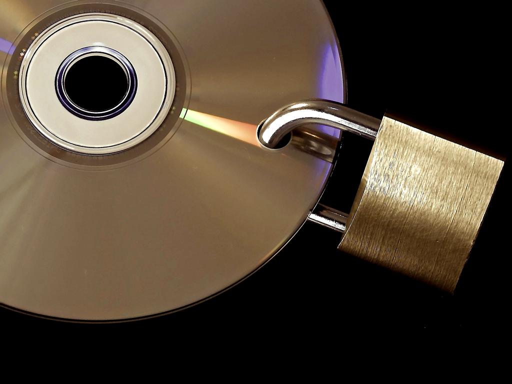 Digital lock and key concept background